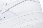 BAPE STA™ Low – Triple White Pebble Leather